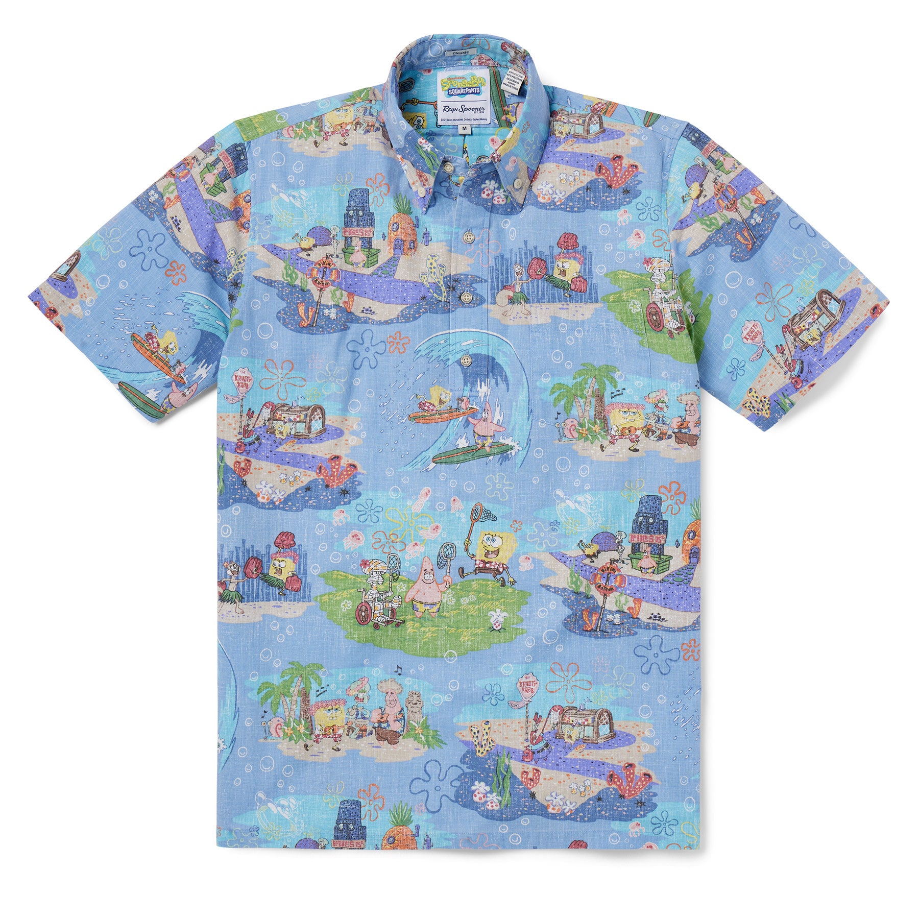 Reyn Spooner SPONGEBOB: ALOHA FROM BIKINI BOTTOM PULLOVER in BLUE