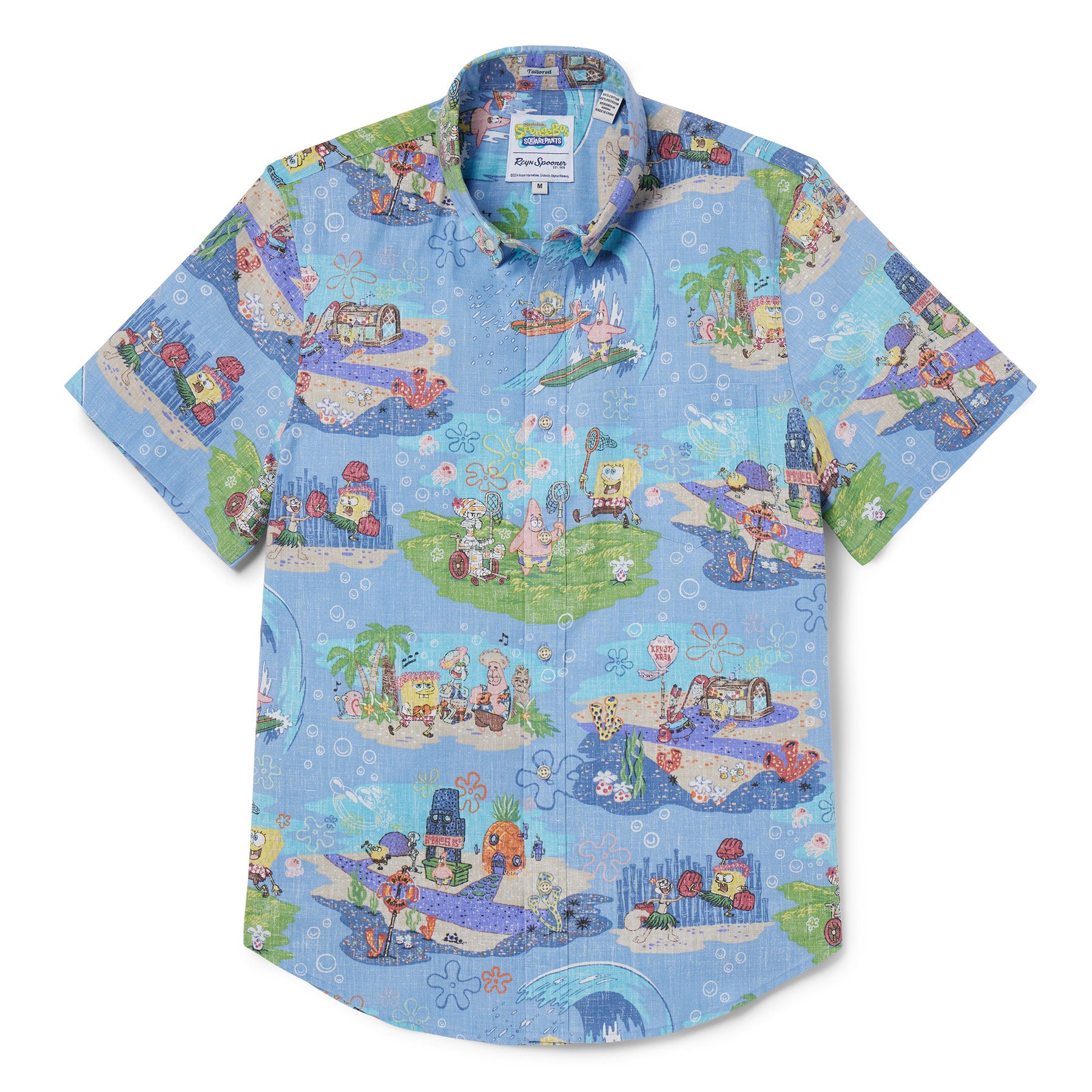 Reyn Spooner SPONGEBOB: ALOHA FROM BIKINI BOTTOM TAILORED in BLUE