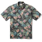 Reyn Spooner TROPICAL BLOOMS BUTTON FRONT in BLACK