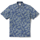 Reyn Spooner BISCUS BOUNTY BUTTON FRONT in BLUE