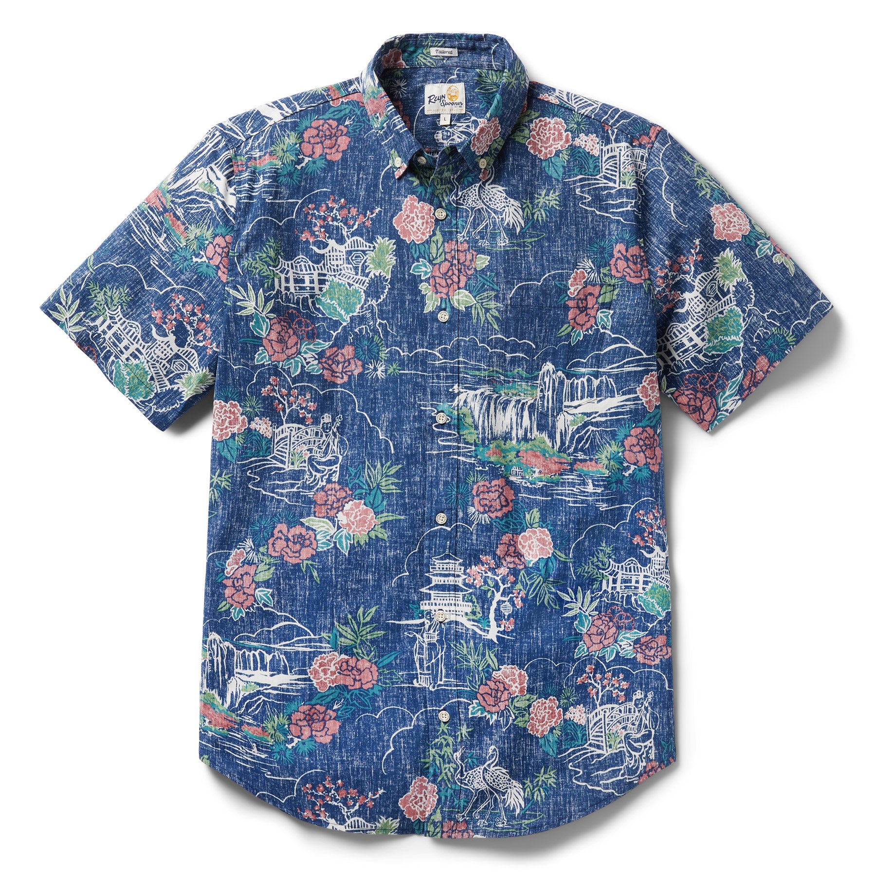 Reyn Spooner FORBIDDEN GARDENS TAILORED in NAVY