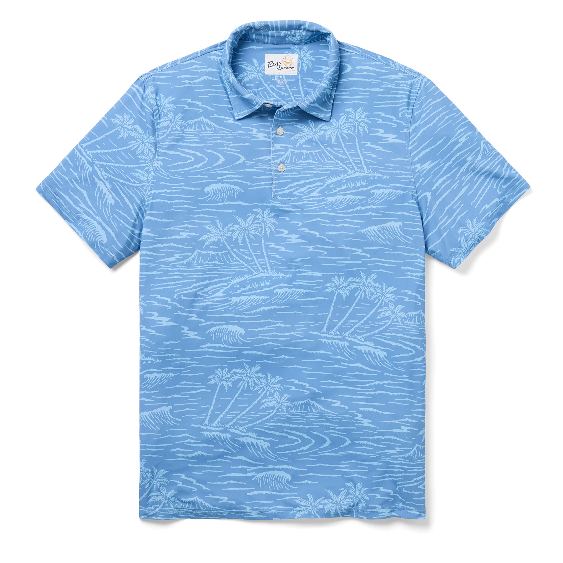 Reyn Spooner ISLAND TRADEWINDS PERFORMANCE POLO in CHAMBRAY