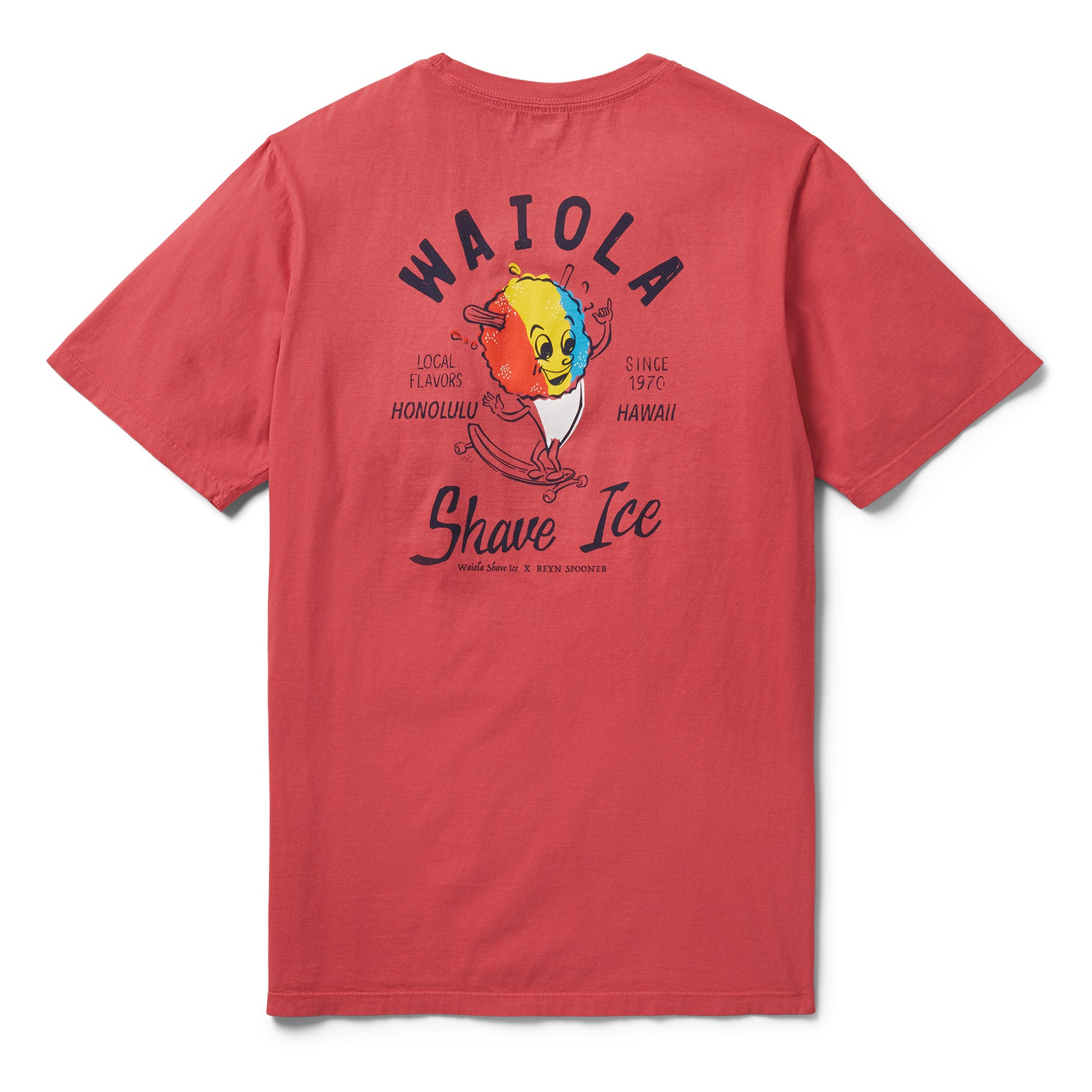 Reyn Spooner WAIOLA SHAVE ICE GRAPHIC TEE in BRICK