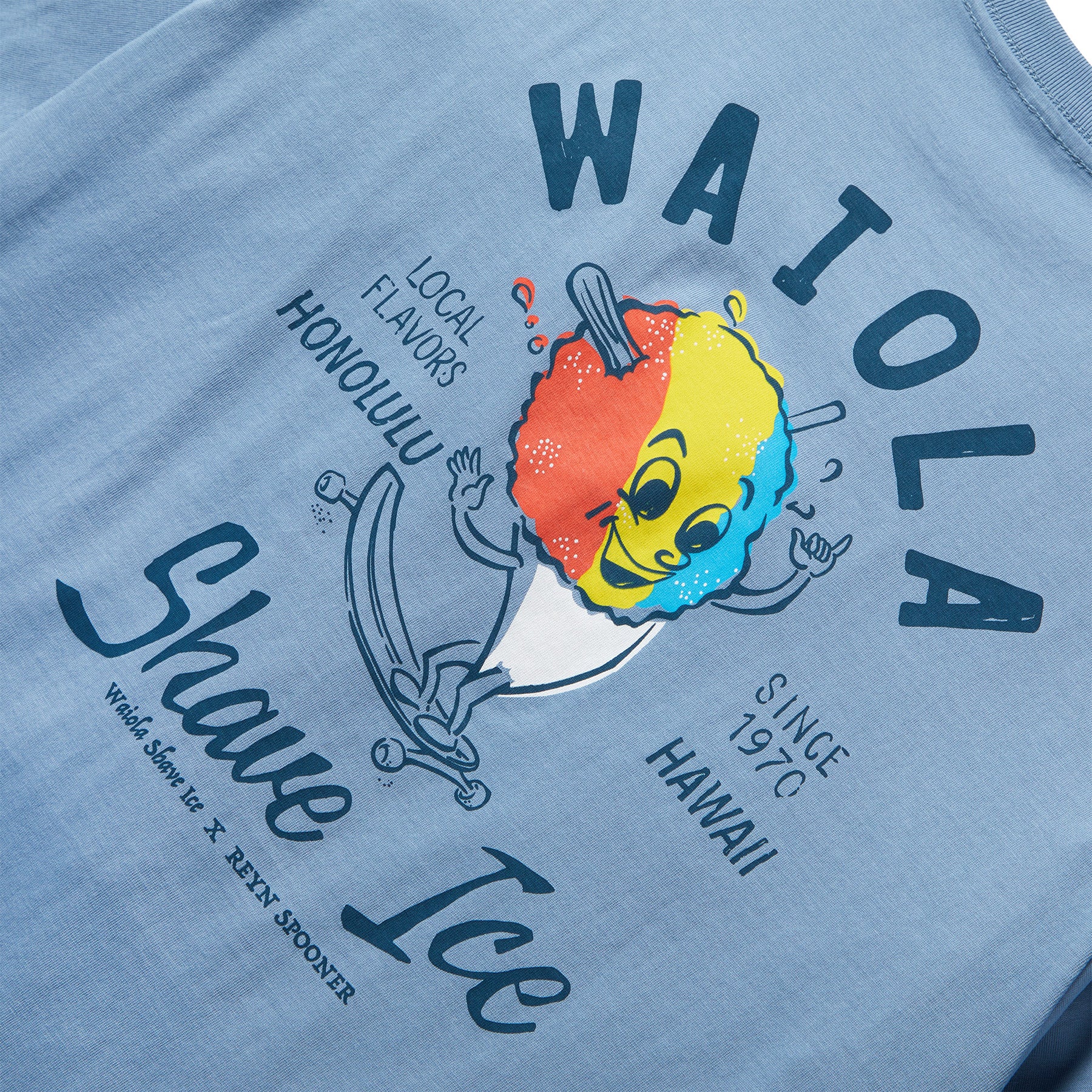 Reyn Spooner WAIOLA SHAVE ICE GRAPHIC TEE in SLATE