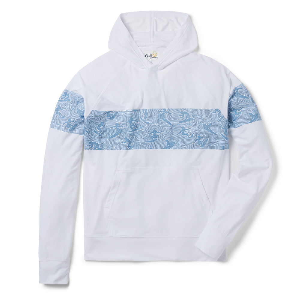 Reyn Spooner HAWAIIAN SURF RIDERS PERFORMANCE HOODIE in WHITE