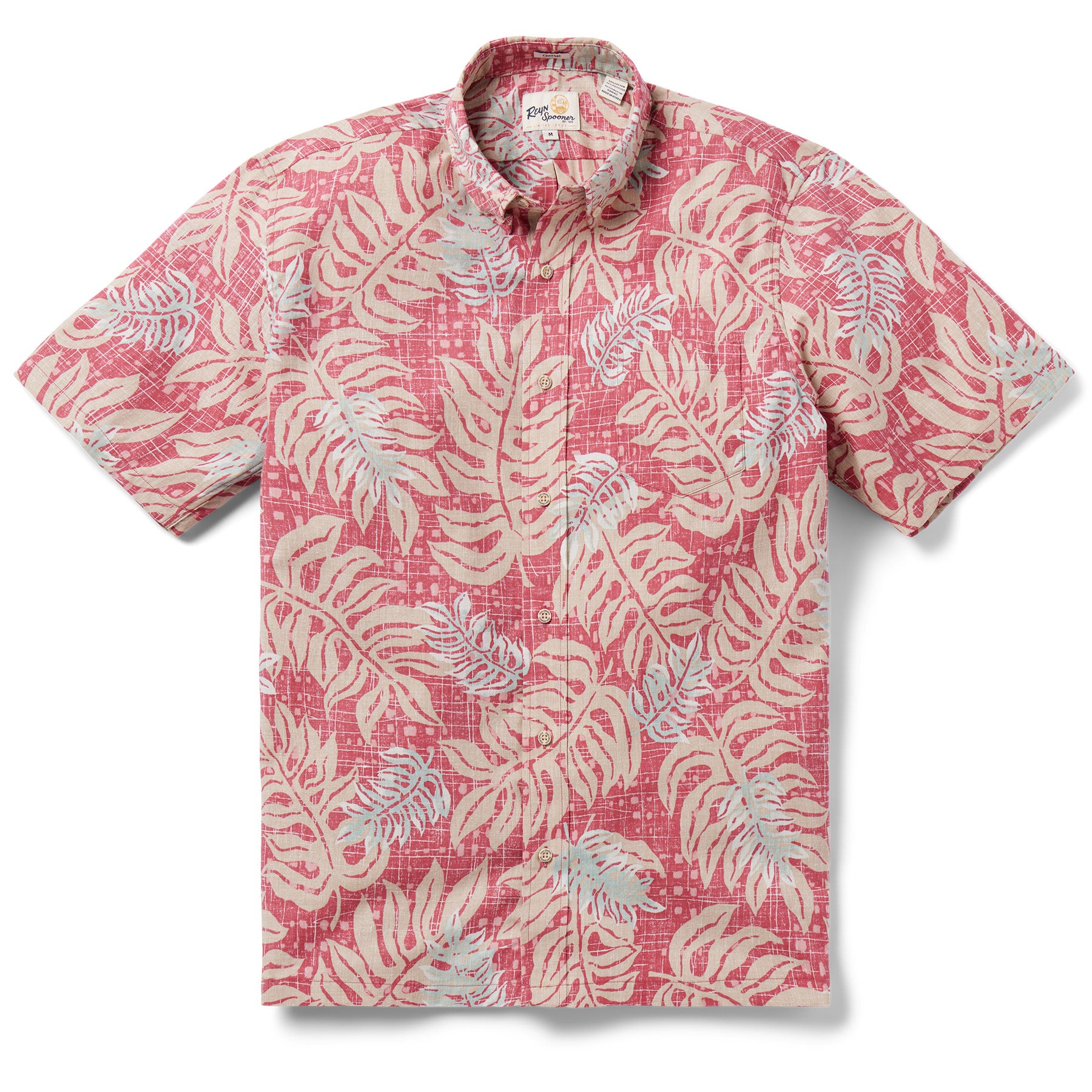 Reyn Spooner MONSTERA MODERN BUTTON FRONT in NANTUCKET RED