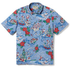 Reyn Spooner HAWAIIAN CHRISTMAS 2024 BUTTON FRONT in BLUE