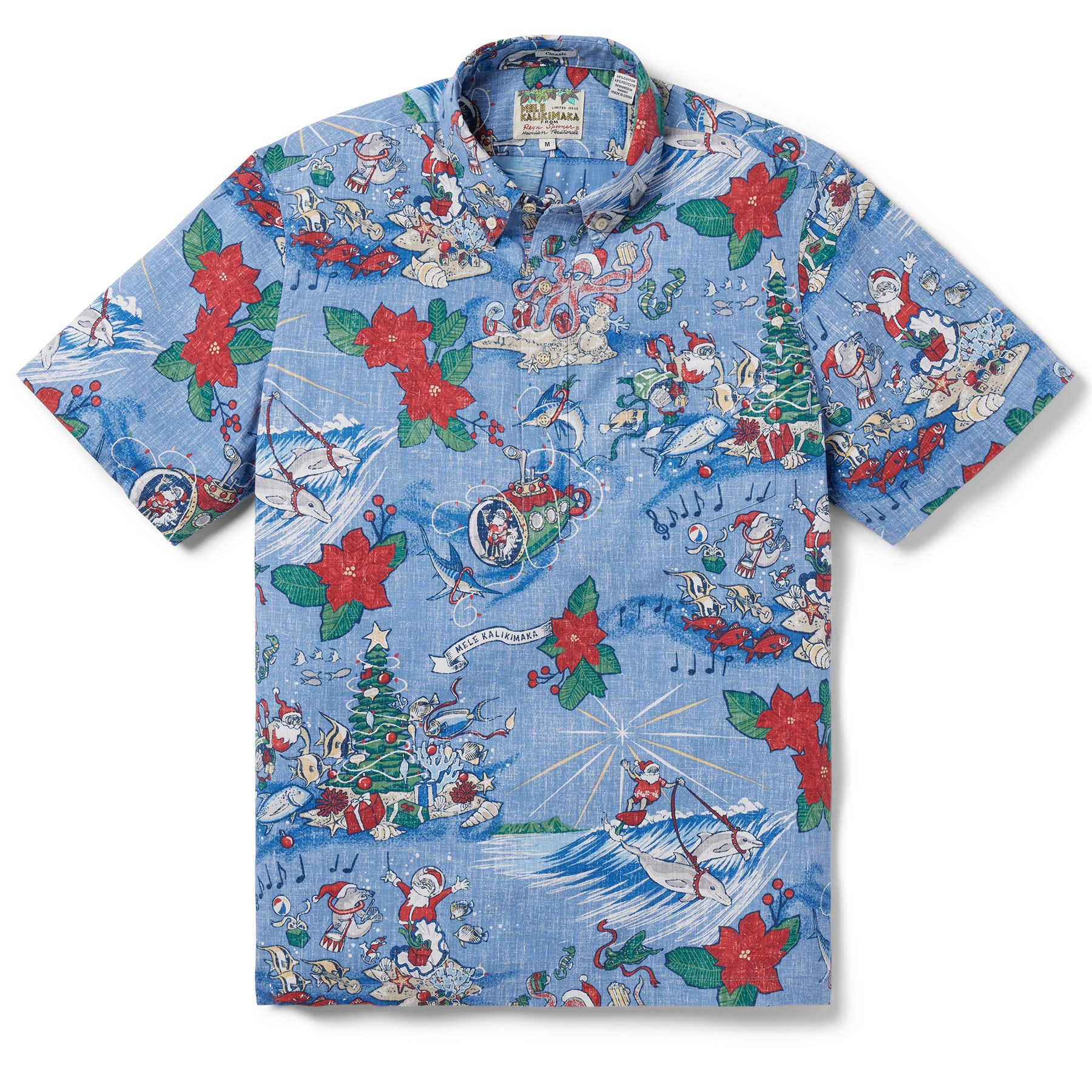 Reyn Spooner HAWAIIAN CHRISTMAS 2024 PULLOVER in BLUE