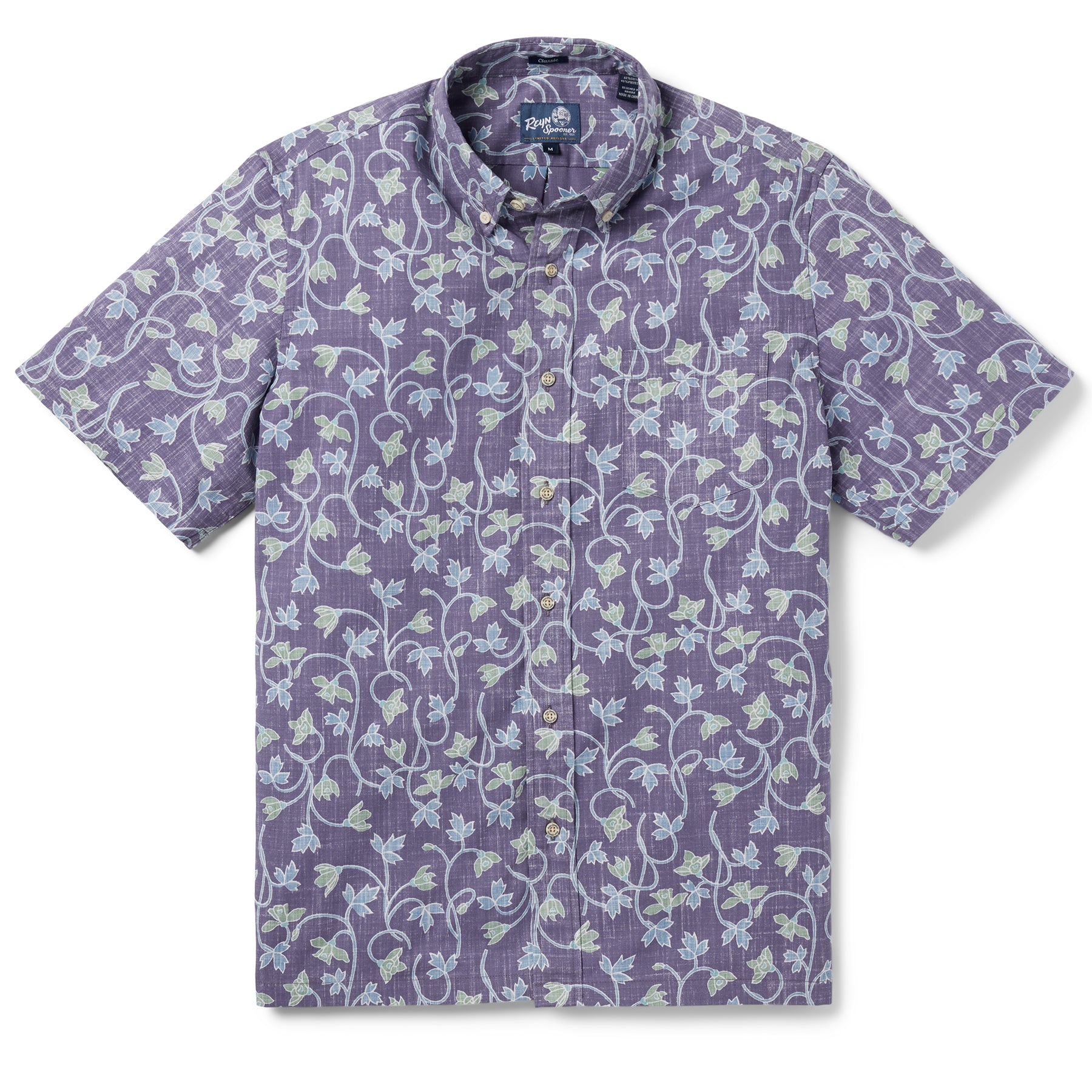 Reyn Spooner POPPIES NOUVEAU BUTTON FRONT in CADET