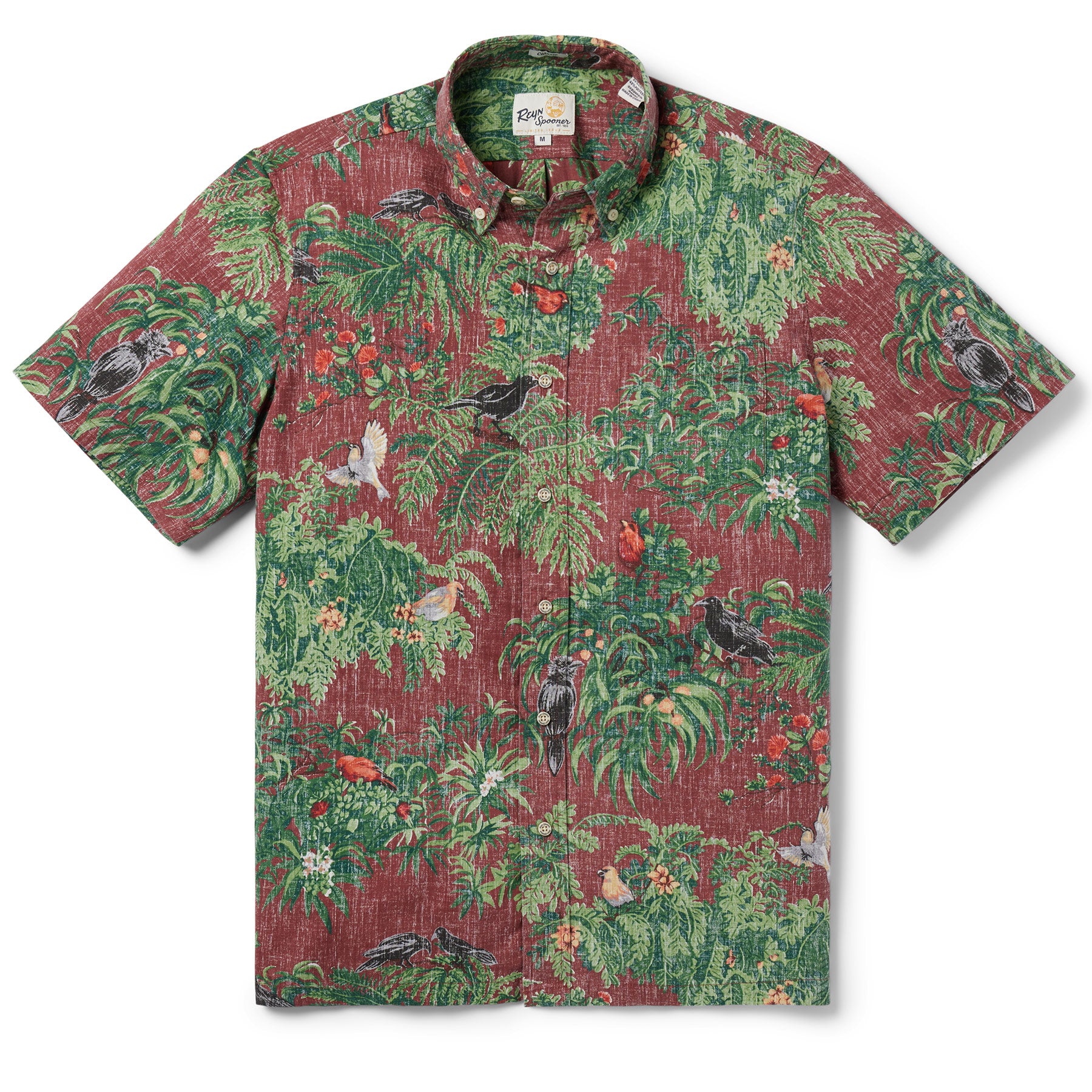 Reyn Spooner ENDANGERED SPECIES: PACIFIC ISLAND BIRDS BUTTON FRONT in APPLE BUTTER