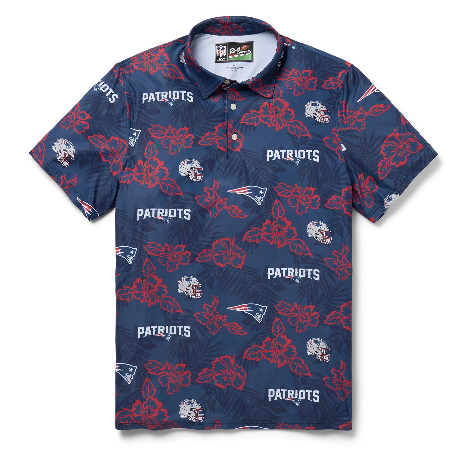 Reyn Spooner NEW ENGLAND PATRIOTS PUA PERFORMANCE POLO in NAVY