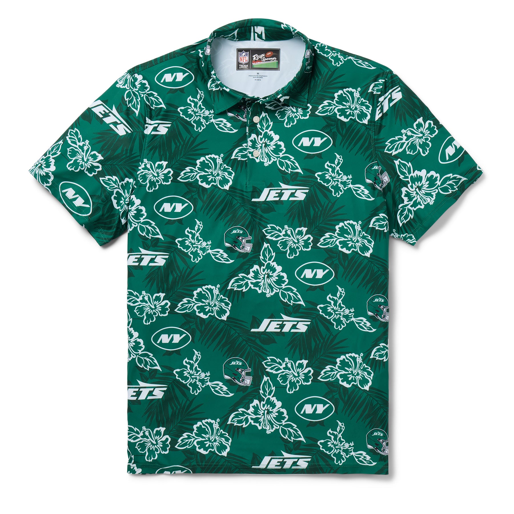 Reyn Spooner NEW YORK JETS PUA PERFORMANCE POLO in GREEN