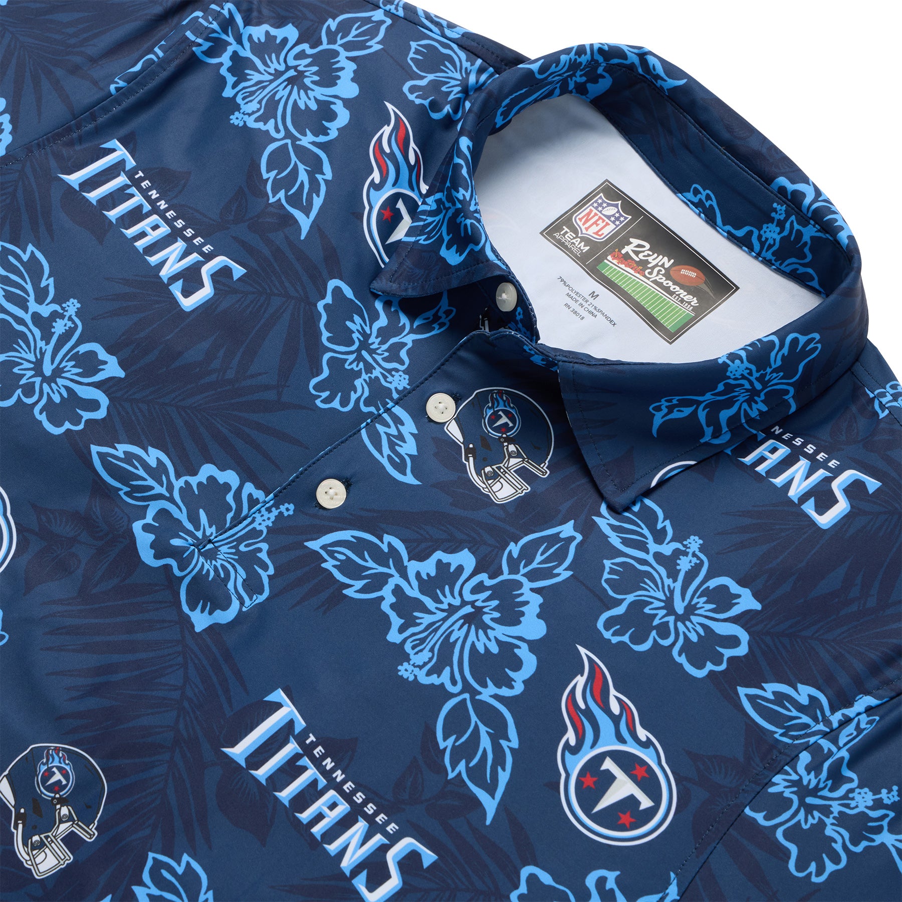 Reyn Spooner TENNESSEE TITANS PUA PERFORMANCE POLO in NAVY