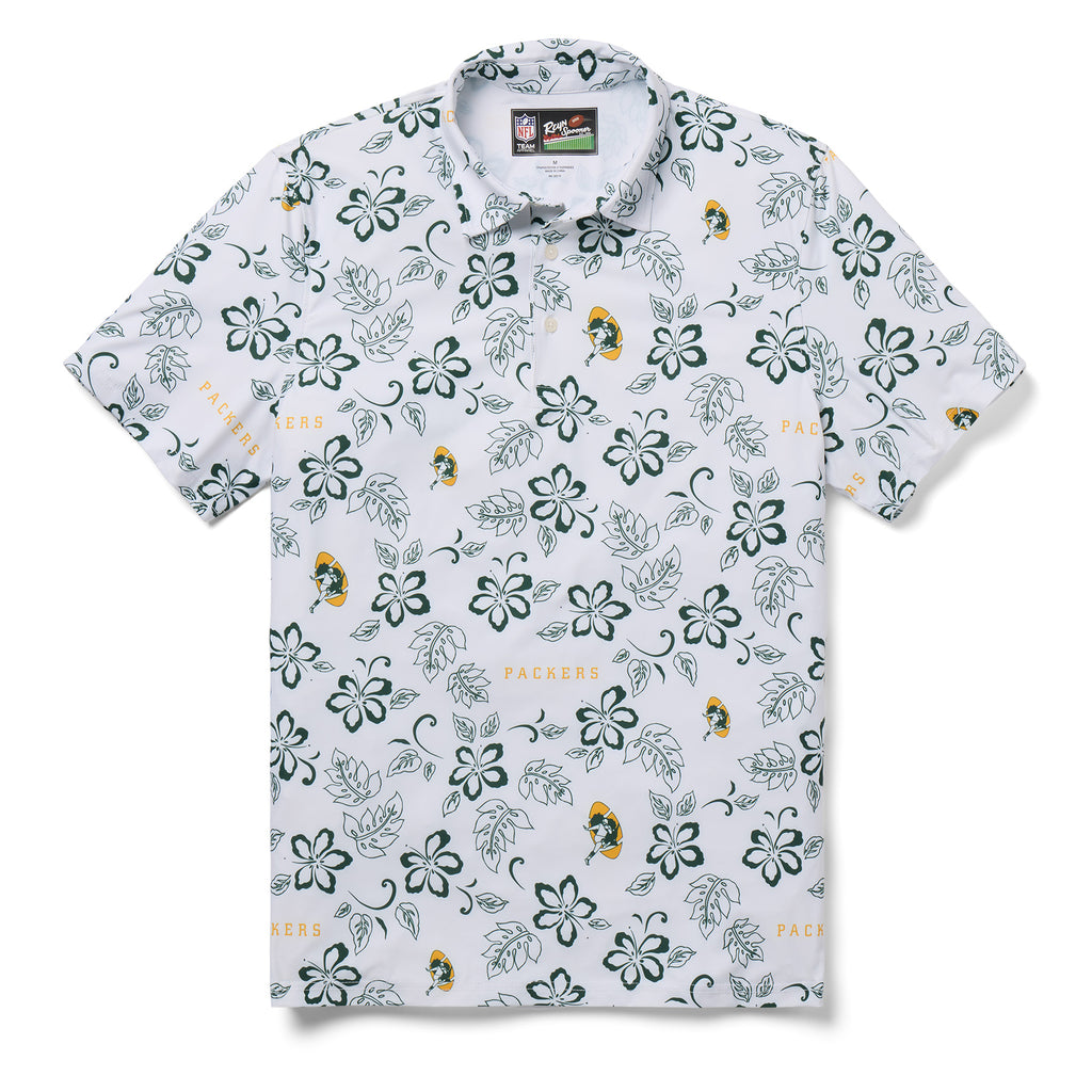 Reyn Spooner GREEN BAY PACKERS THROWBACK PERFORMANCE POLO in WHITE