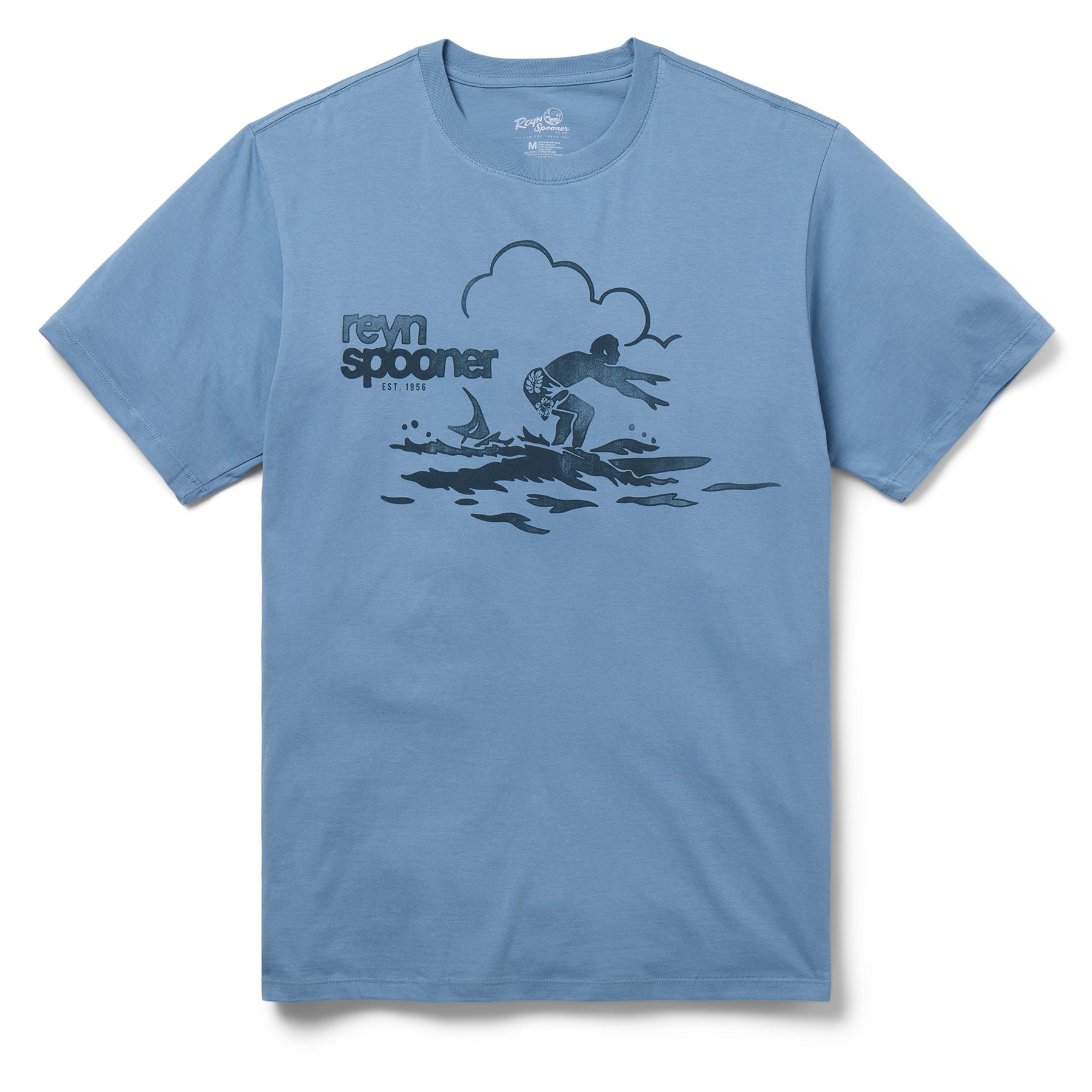 Reyn Spooner QUIET LAGOON SURFER GRAPHIC TEE in SLATE