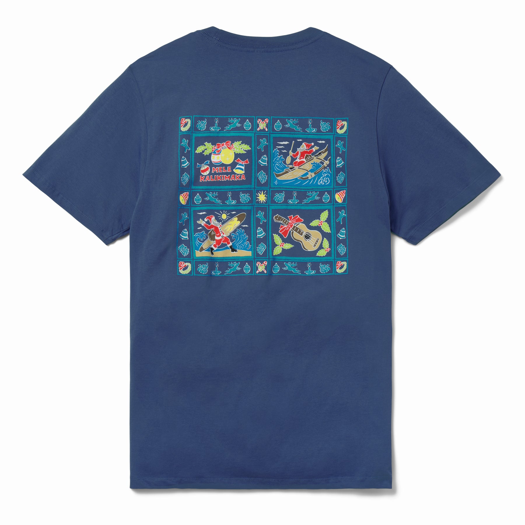 Reyn Spooner HAWAIIAN CHRISTMAS GRAPHIC TEE in NAVY