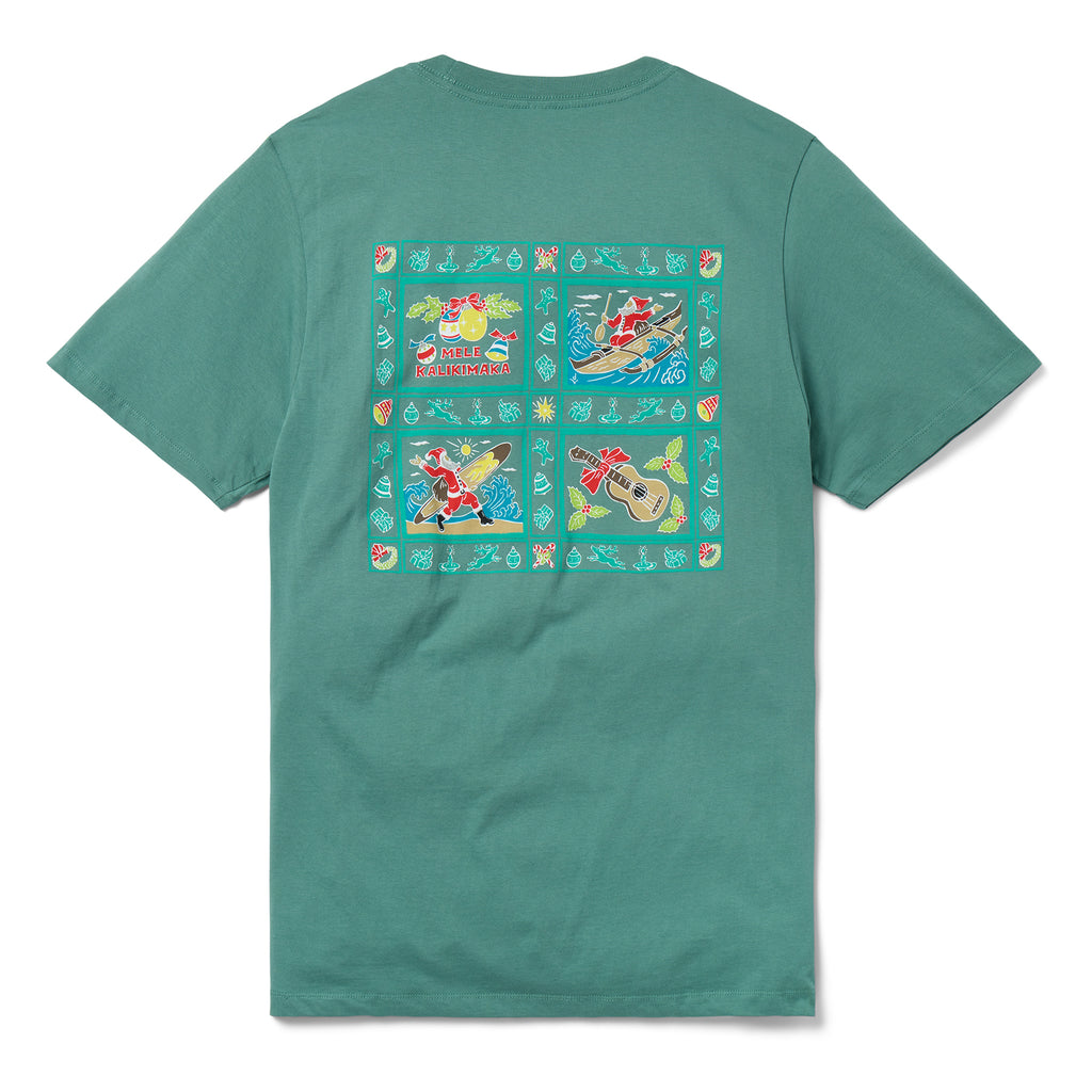 Reyn Spooner HAWAIIAN CHRISTMAS GRAPHIC TEE in PINE