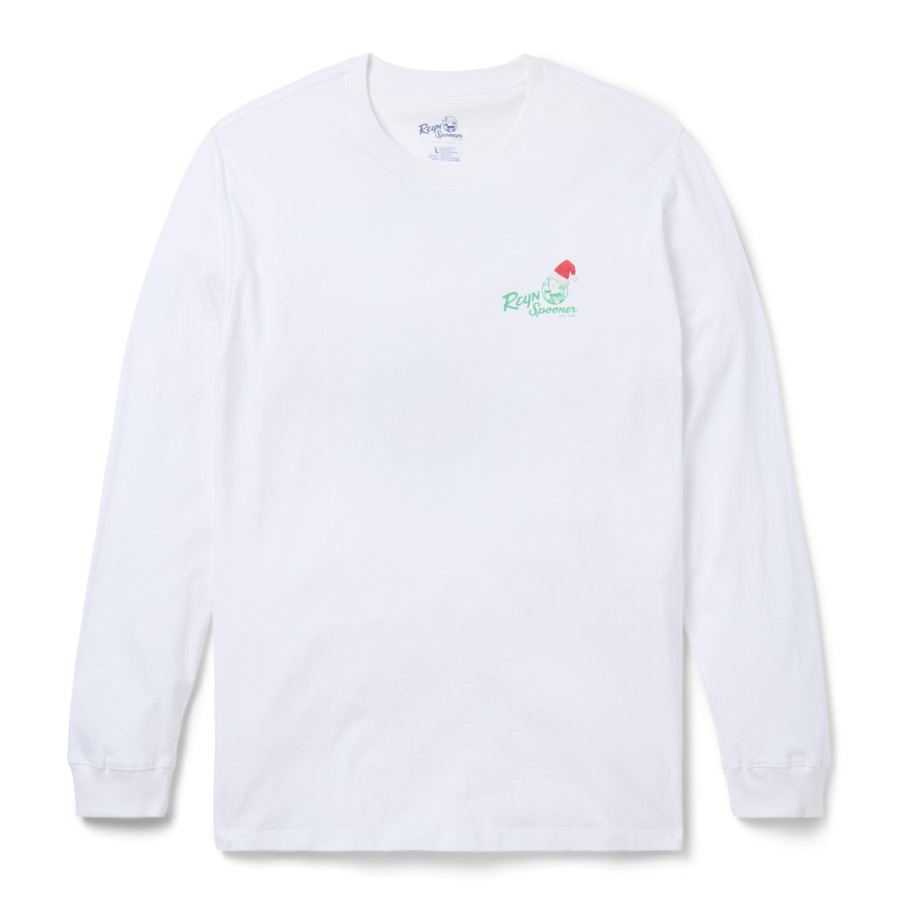 Reyn Spooner CHRISTMAS UNDER THE SEA LONG SLEEVE GRAPHIC TEE in WHITE