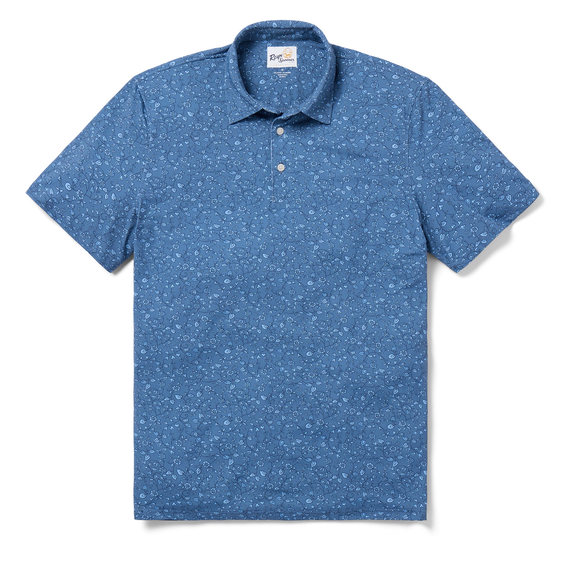 Reyn Spooner BANARAS PERFORMANCE POLO in BLUE HORIZON