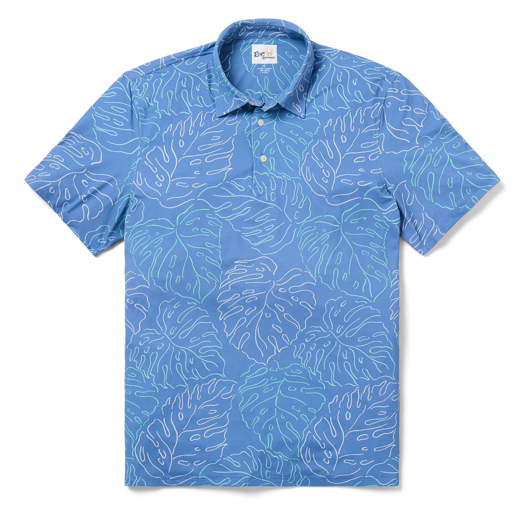 Reyn Spooner FRIENDLY FRONDS PERFORMANCE POLO in RIVIERA