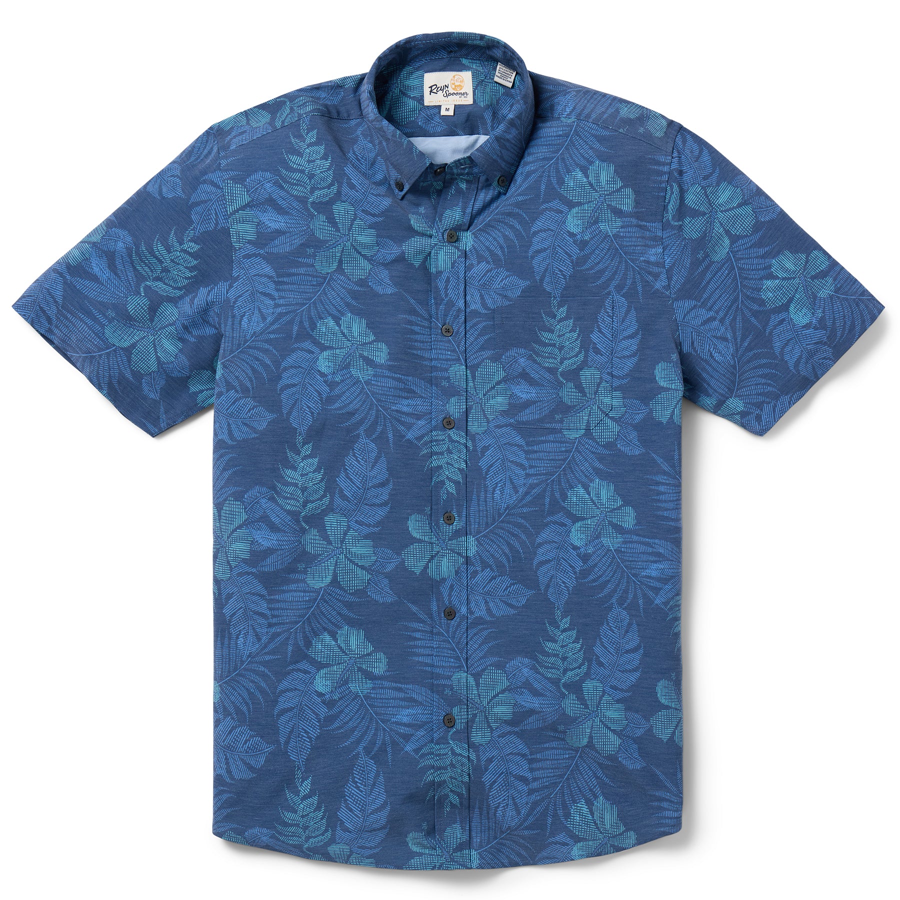 Reyn Spooner GARDEN BLOOMS PERFORMANCE BUTTON FRONT in NAVY