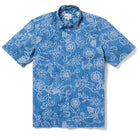 Reyn Spooner HAWAIIAN GARDENIAS BUTTON FRONT in HORIZON BLUE