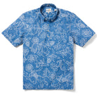 Reyn Spooner HAWAIIAN GARDENIAS PULLOVER in HORIZON BLUE