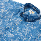 Reyn Spooner HAWAIIAN GARDENIAS PULLOVER in HORIZON BLUE