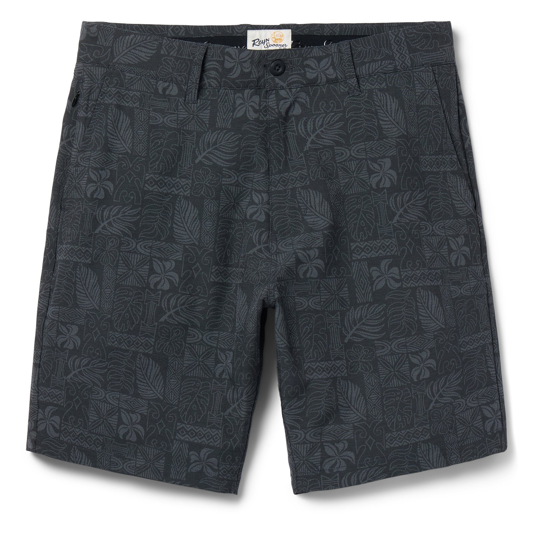 Reyn Spooner SOUTH PACIFIC TAPA ALOHA 'AINA SHORT in BLACK