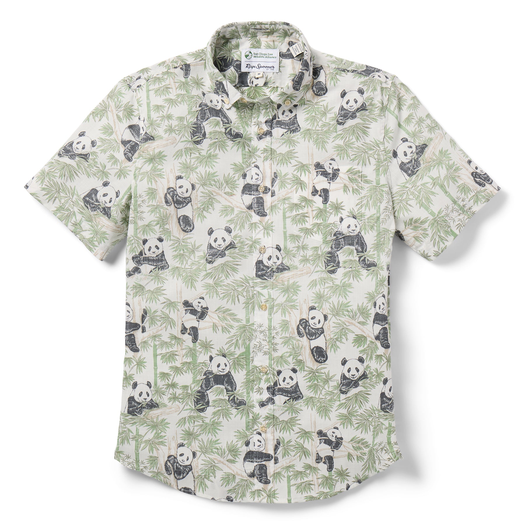 Reyn Spooner SAN DIEGO ZOO PANDAS TAILORED in WHITE