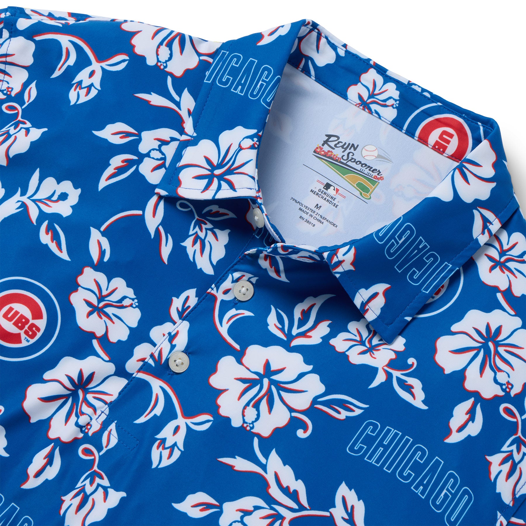 Reyn Spooner CHICAGO CUBS GAME DAY PERFORMANCE POLO in BLUE