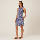 Reyn Spooner NIPPON FOREST PENELOPE DRESS in CROWN BLUE