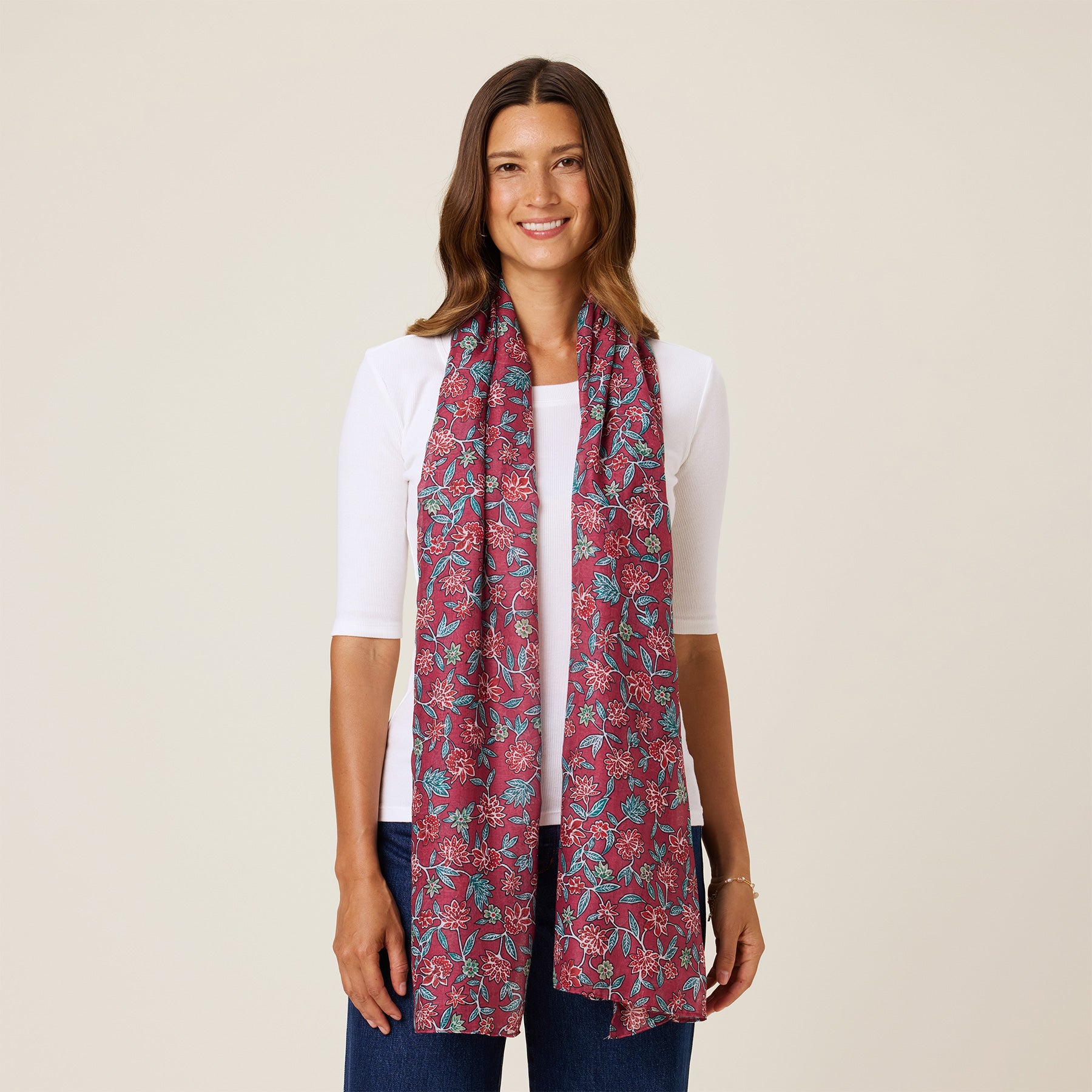 Reyn Spooner SENTOSA SCARF in CRANBERRY