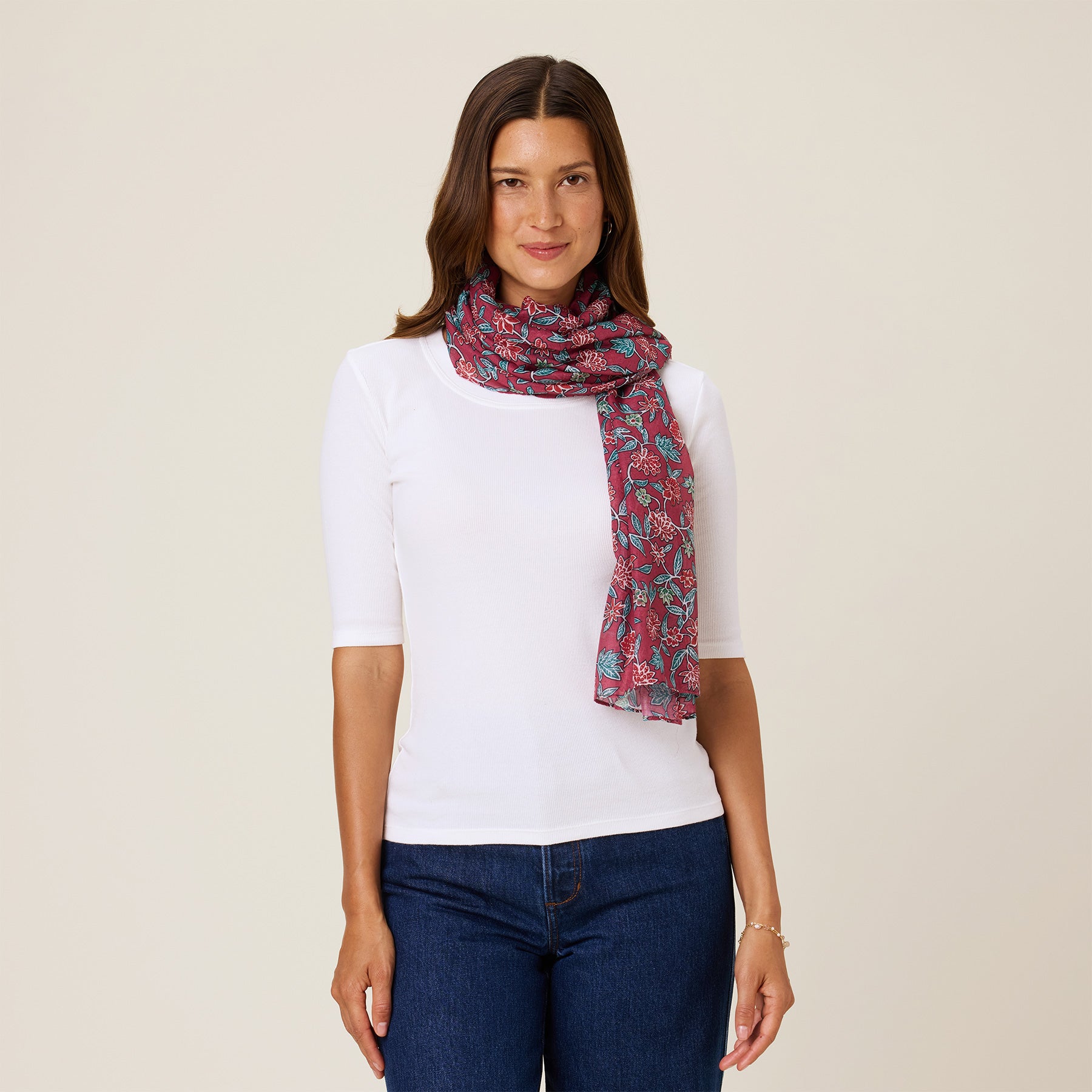 Reyn Spooner SENTOSA SCARF in CRANBERRY