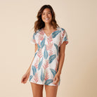 Reyn Spooner HELICONIA V-NECK COVERUP in WHITE