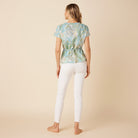 Reyn Spooner JUNGLE ESCAPE TIE WAIST TOP in OCEAN WAVE