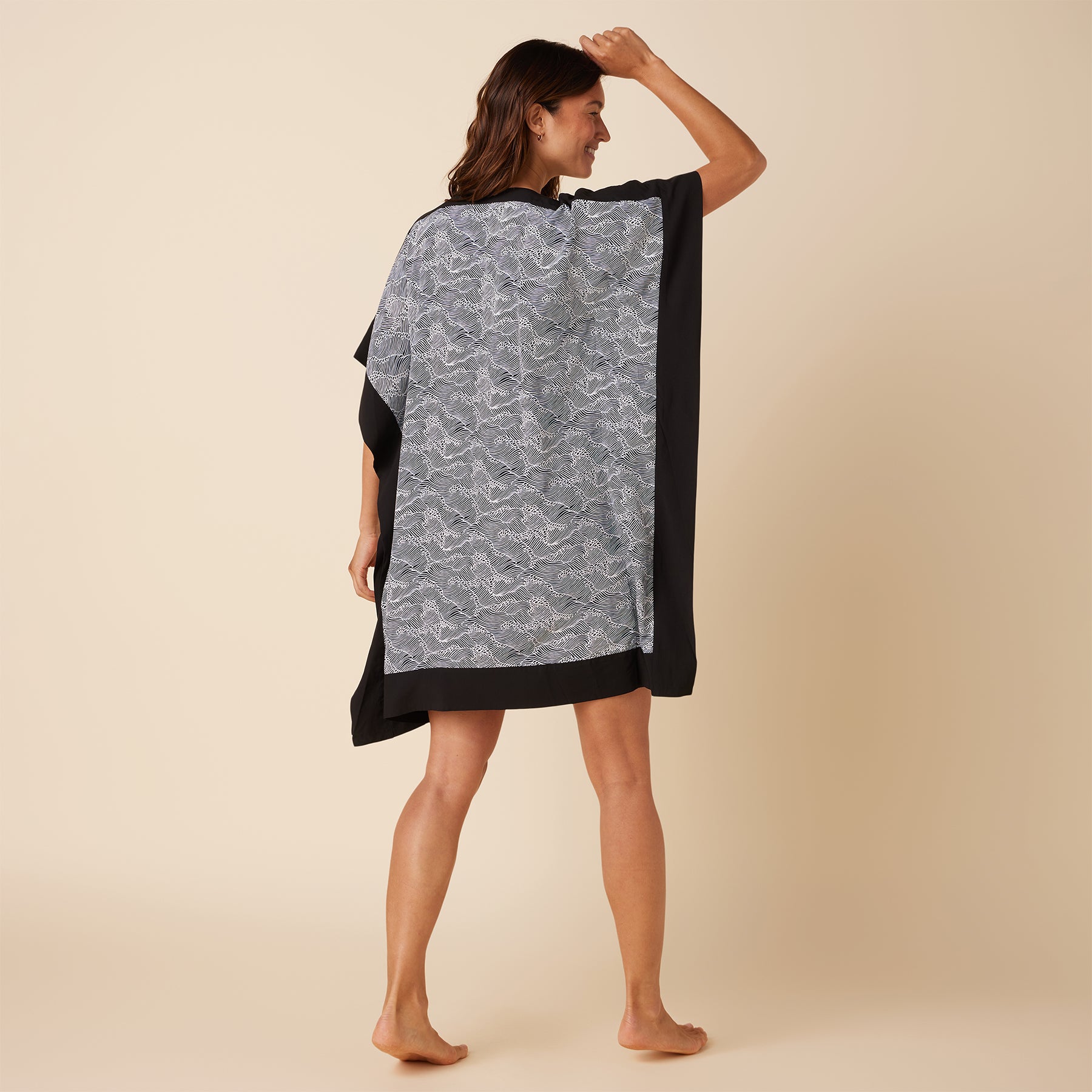 Reyn Spooner MOLOKAI CHANNEL KAFTAN in BLACK