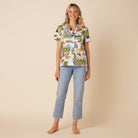 Reyn Spooner WOMEN'S SAN DIEGO PADRES SCENIC CAMP SHIRT in SCENIC