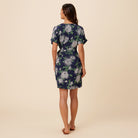 Reyn Spooner GARDEN MUMS SARONG DRESS in DRESS BLUES