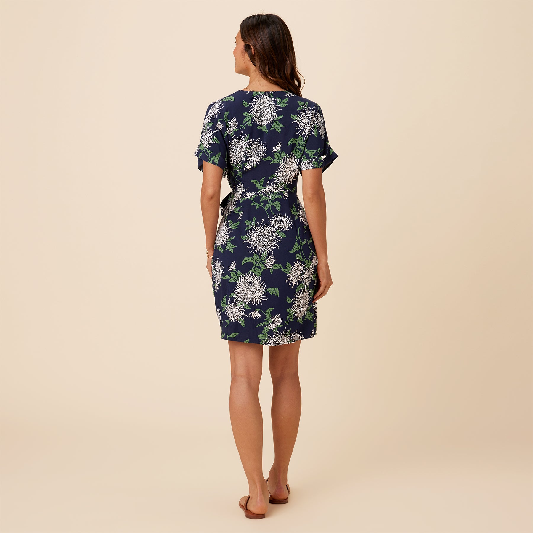 Reyn Spooner GARDEN MUMS SARONG DRESS in DRESS BLUES