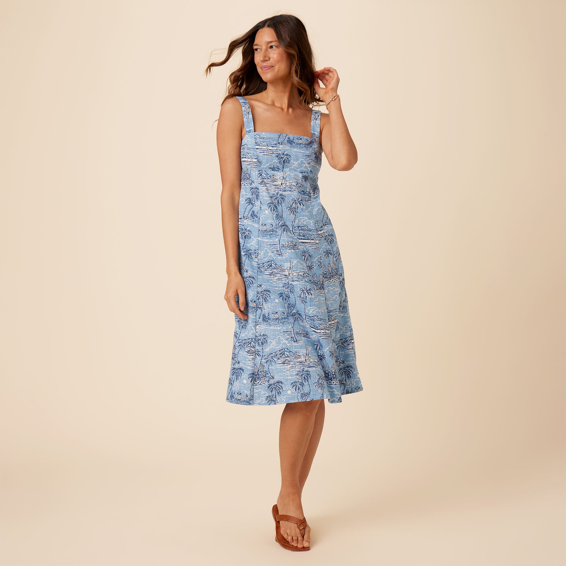 Reyn Spooner ISLAND PARADISE TIE BACK SUNDRESS in CHAMBRAY