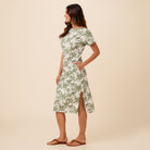 Reyn Spooner DREAMY PALMS AVERY DRESS in WHITE