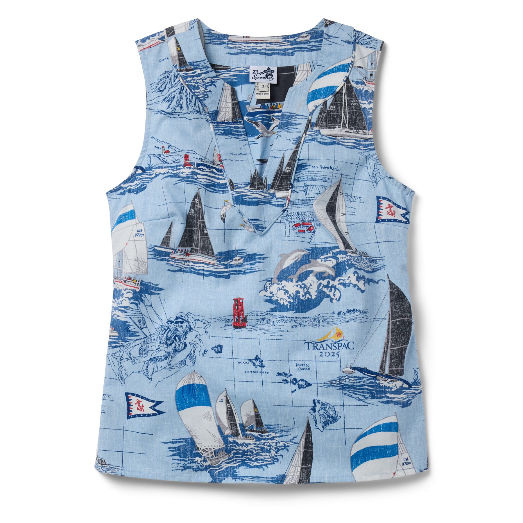 Reyn Spooner TRANSPAC 2025 TANK TOP in CHAMBRAY