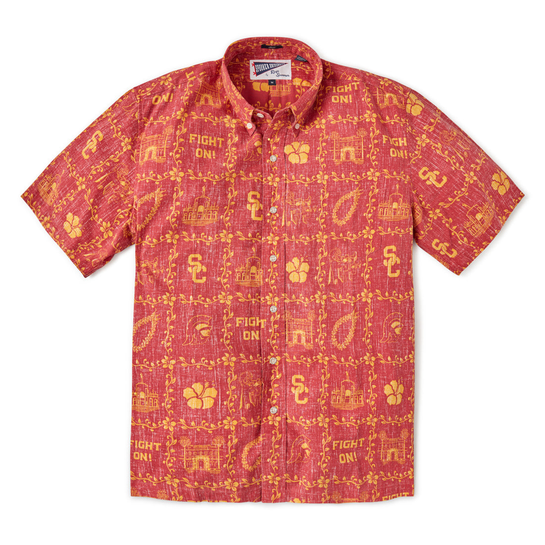 Vintage USC TROJANS NCAA Reyn Spooner Cotton Hawaiian Shirt XXL