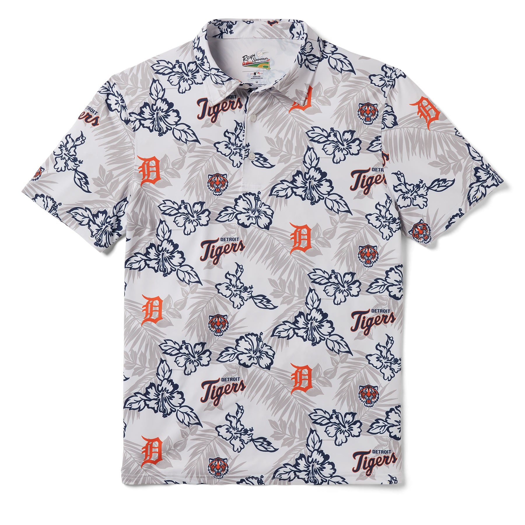 Reyn Spooner DETROIT TIGERS PUA PERFORMANCE POLO in WHITE