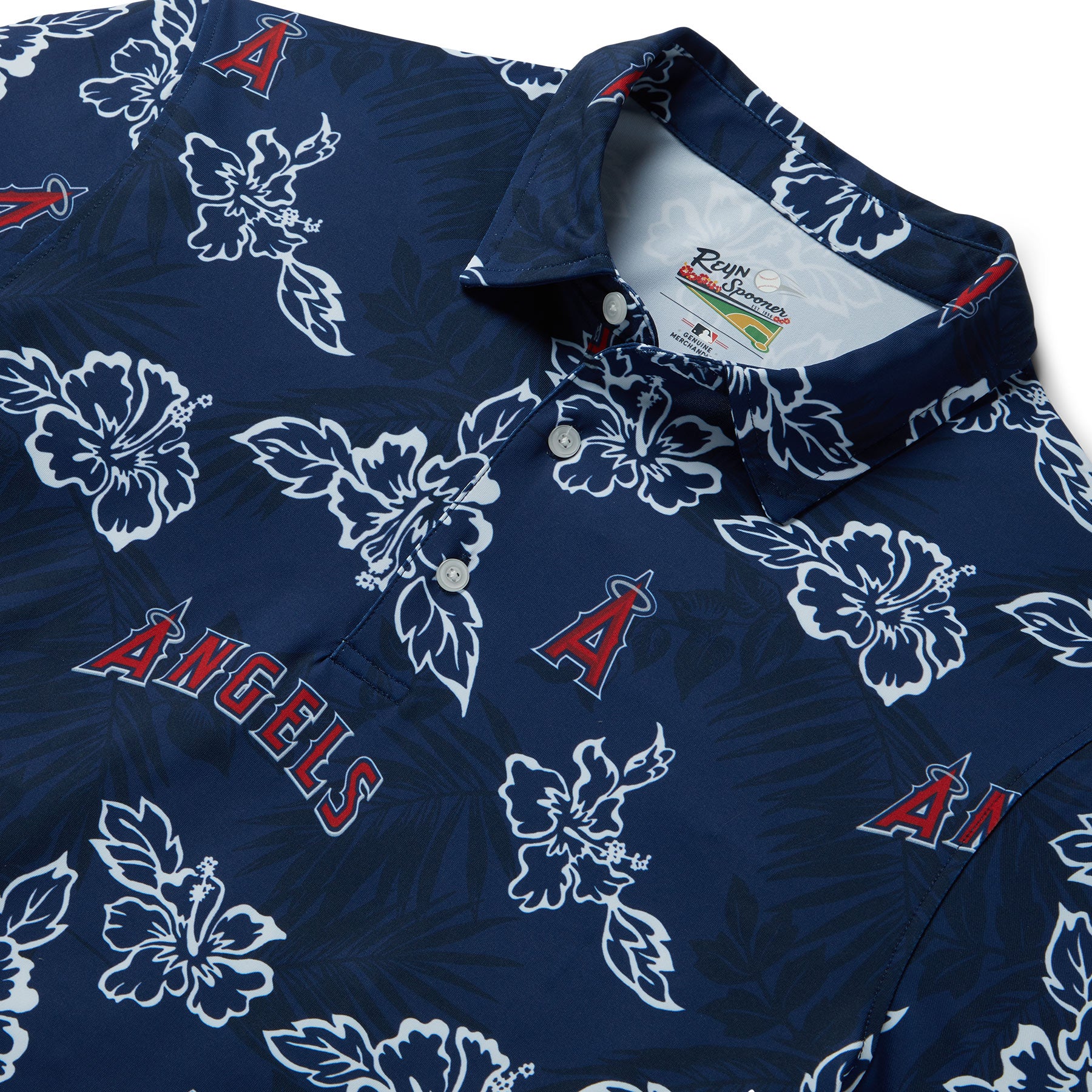 Reyn Spooner LOS ANGELES ANGELS PUA PERFORMANCE POLO in NAVY