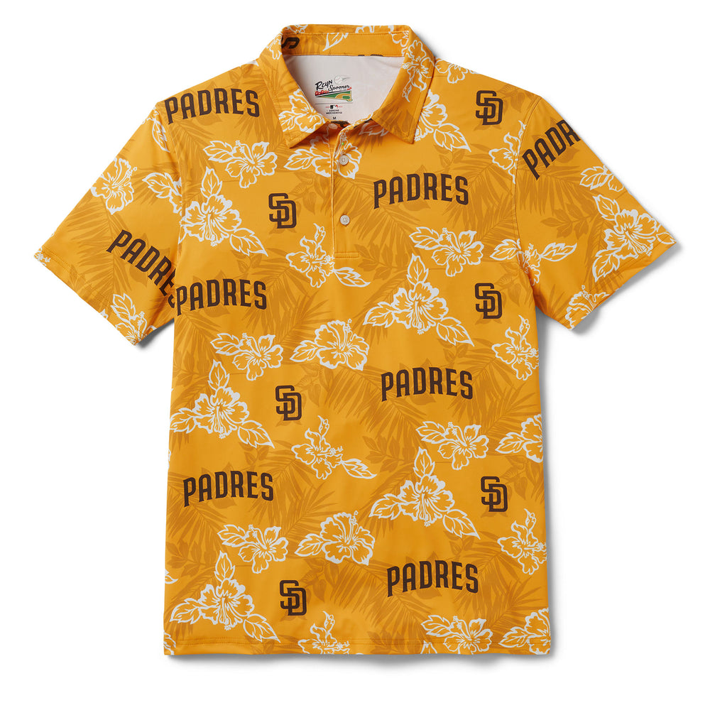 Men's Gold San Diego Padres Mini Print Logo Button-Up Shirt