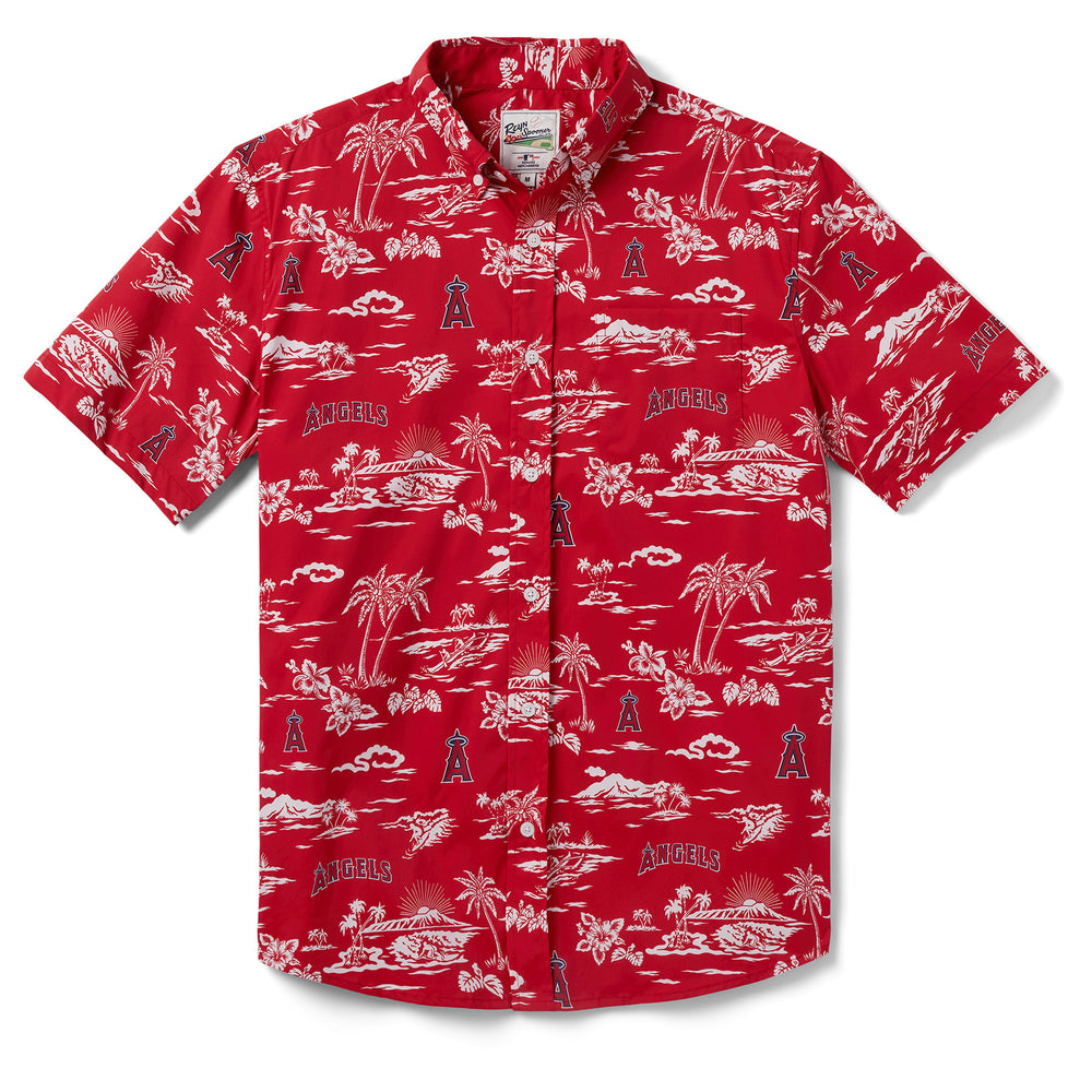 Reyn Spooner La Dodgers Christmas Large Cotton MLB Hawaiian Shirt
