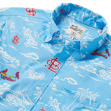 Men's Reyn Spooner Light Blue St. Louis Cardinals Kekai Performance Button-Up Shirt Size: Medium
