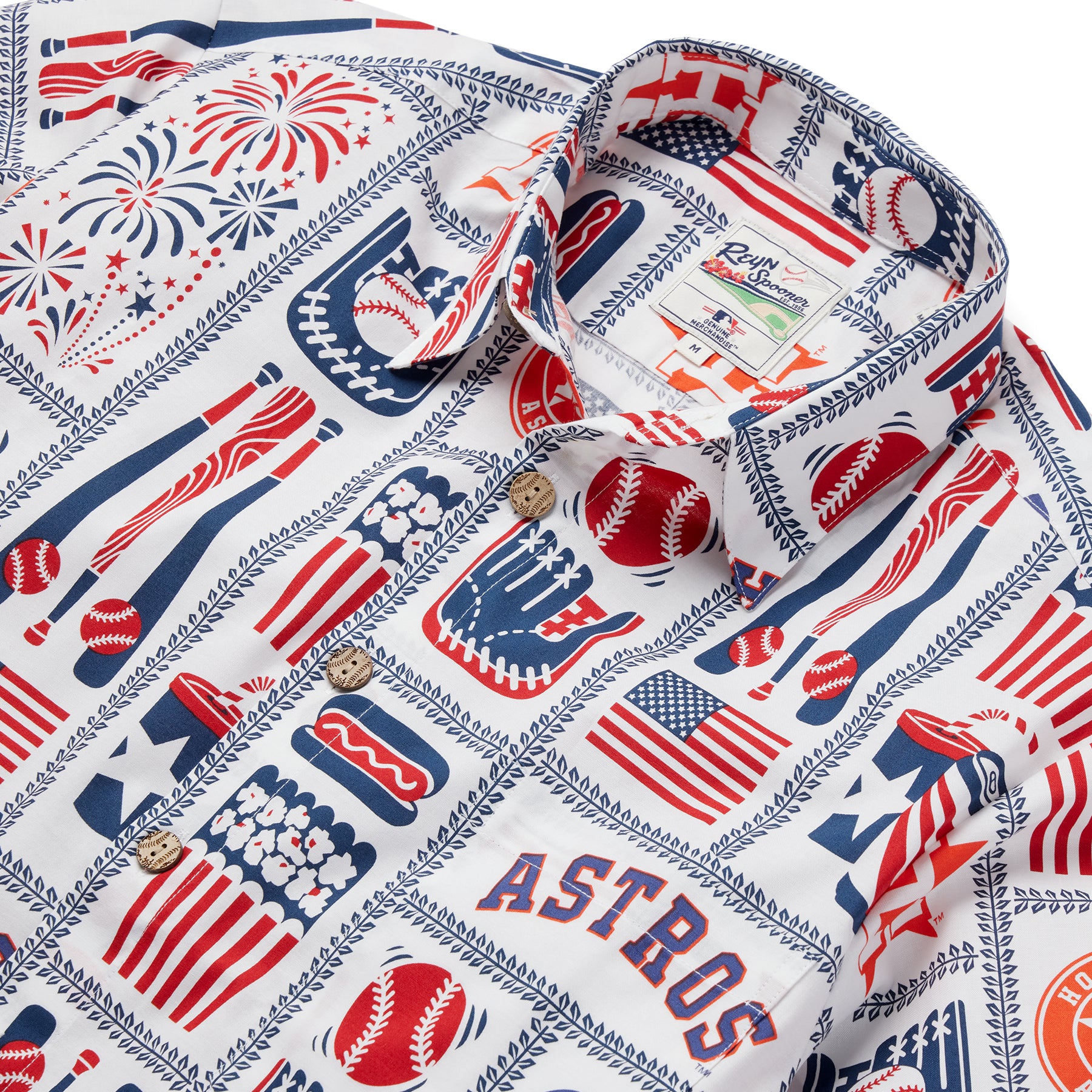 Reyn Spooner HOUSTON ASTROS AMERICANA in WHITE